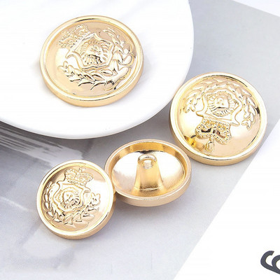 10 vnt. metalinių sagų aukščiausios klasės kostiumas, senovinis auksinis apvalus paltas, dekoratyviniai sagų priedai