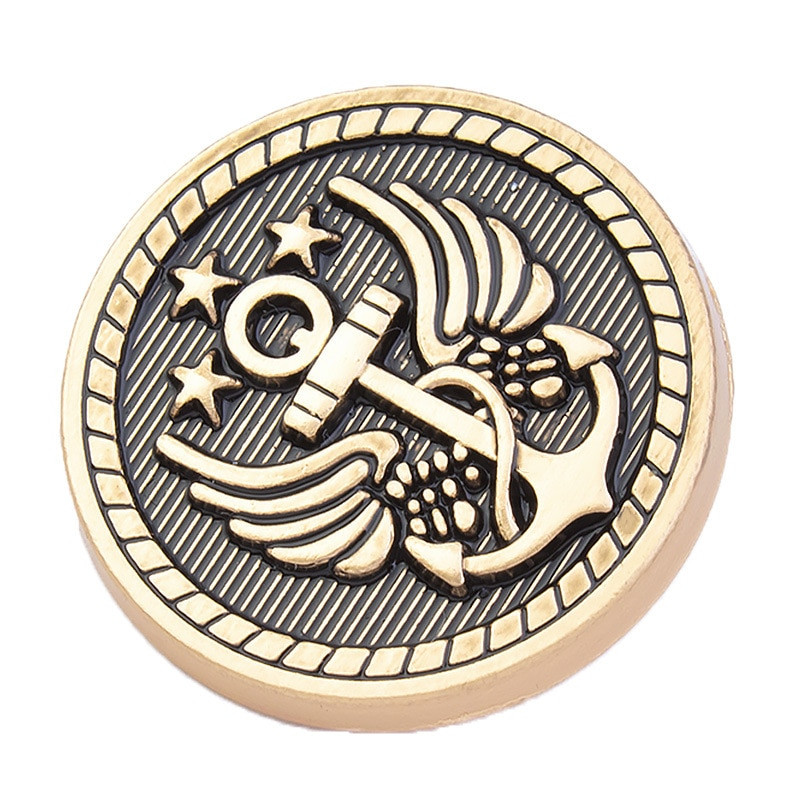 10 vnt. metalinių sagų aukščiausios klasės kostiumas, senovinis auksinis apvalus paltas, dekoratyviniai sagų priedai