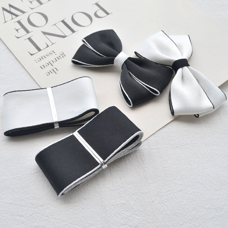 Ασπρόμαυρη δαντέλα Κλασική κορδέλα 1m 25mm 38mm DIY Αξεσουάρ Μαλλιά φουρκέτα φιόγκος Υλικό κεφαλής Δαντέλα για χειροτεχνίες