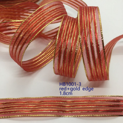 Χρυσό Ασημί Lurex Organza Σατέν Κορδέλα 2,2cm 10Y για Δώρο Floral Συσκευασία Χειροποίητο Craft Bows Party Wedding Christmas Deco