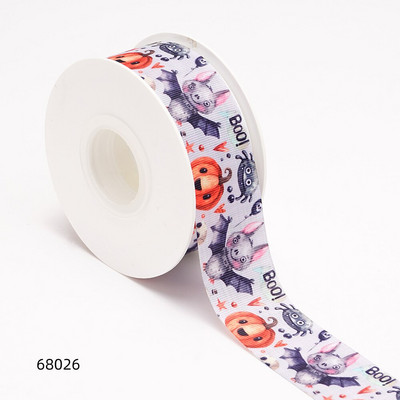 Κορδέλες Halloween Grosgrain/Satin Ribbon Printed Ribbon For Crafts Decoration Bow 10Yards 68001