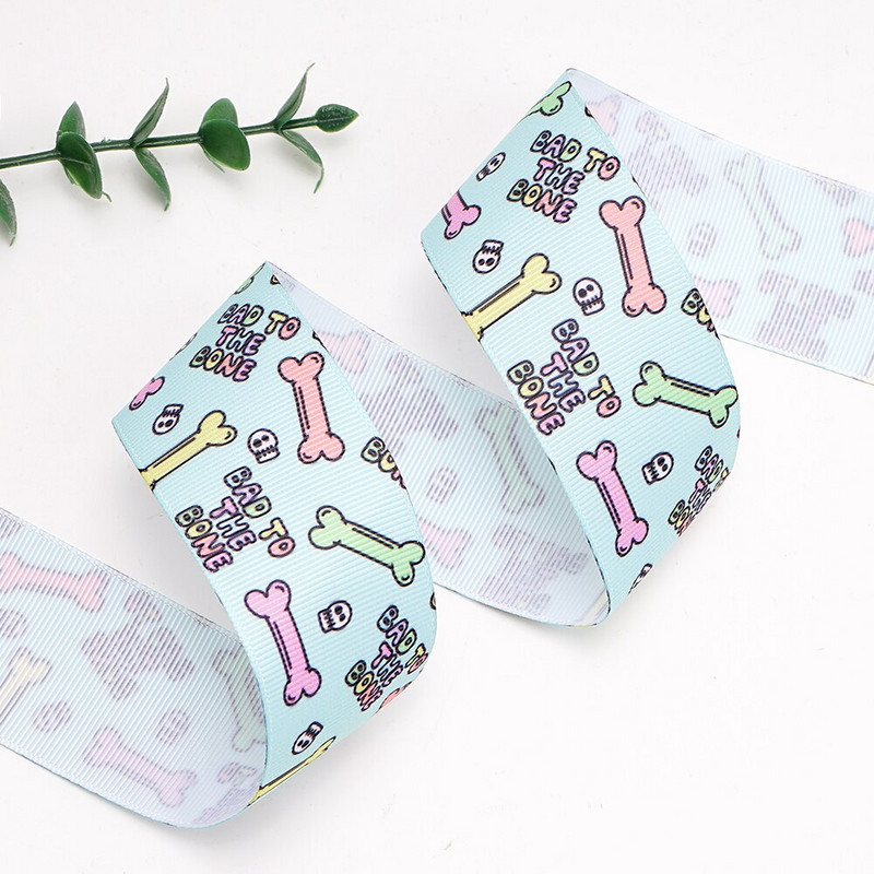 Κορδέλες Halloween Grosgrain/Satin Ribbon Printed Ribbon For Crafts Decoration Bow 10Yards 68001