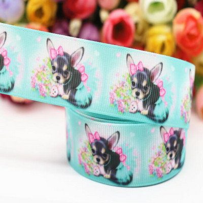 10-yardová stuha s potlačou zvierat/psov, 2,5 cm, na mašle do vlasov, DIY remeslá, ručne vyrobené doplnky M19041002