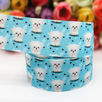 10-yardová stuha s potlačou zvierat/psov, 2,5 cm, na mašle do vlasov, DIY remeslá, ručne vyrobené doplnky M19041002