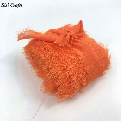 Sisi Crafts 4 cm * 6 jardi kulunud šifoonpaelaga kohandatud servadega siidist kaunistus isetegemine pulmakutse lubaduskaardi kimp, läbipaistev kaunistus