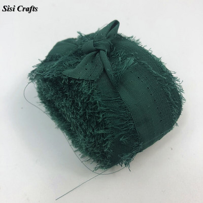 Sisi Crafts 4 cm * 6 jardi kulunud šifoonpaelaga kohandatud servadega siidist kaunistus isetegemine pulmakutse lubaduskaardi kimp, läbipaistev kaunistus