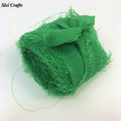 Sisi Crafts 4 cm * 6 jardi kulunud šifoonpaelaga kohandatud servadega siidist kaunistus isetegemine pulmakutse lubaduskaardi kimp, läbipaistev kaunistus