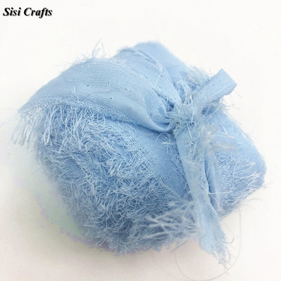 Sisi Crafts 4 cm * 6 jardi kulunud šifoonpaelaga kohandatud servadega siidist kaunistus isetegemine pulmakutse lubaduskaardi kimp, läbipaistev kaunistus