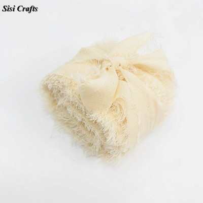 Sisi Crafts 4 cm * 6 jardi kulunud šifoonpaelaga kohandatud servadega siidist kaunistus isetegemine pulmakutse lubaduskaardi kimp, läbipaistev kaunistus