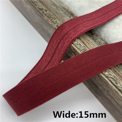 10/15/20/25 mm 5 jardi crvena elastična vrpca presavijena preko elastične trake od elastana za šivanje čipkaste trake za struk Dodatak za odjeću