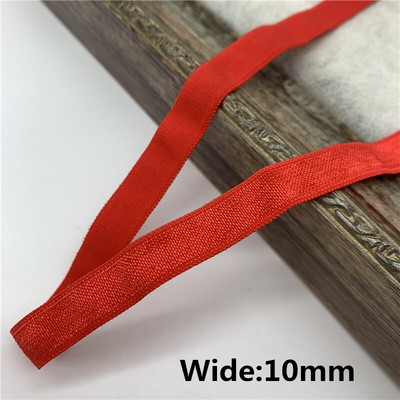 10/15/20/25 mm 5 jardi crvena elastična vrpca presavijena preko elastične trake od elastana za šivanje čipkaste trake za struk Dodatak za odjeću