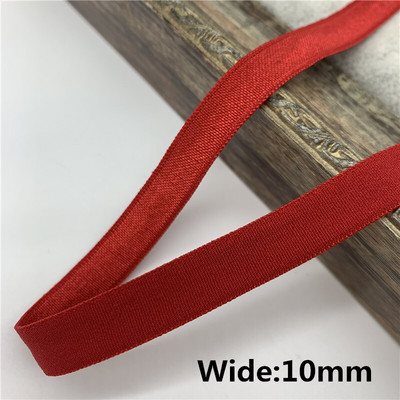 10/15/20/25 mm 5 jardi crvena elastična vrpca presavijena preko elastične trake od elastana za šivanje čipkaste trake za struk Dodatak za odjeću