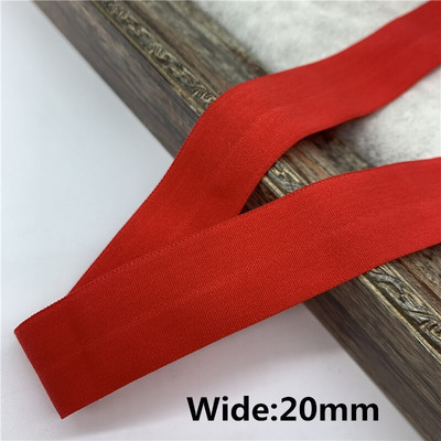 10/15/20/25 mm 5 jardi crvena elastična vrpca presavijena preko elastične trake od elastana za šivanje čipkaste trake za struk Dodatak za odjeću