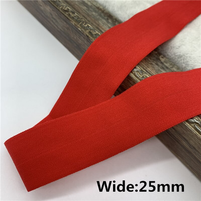 10/15/20/25 mm 5 jardi crvena elastična vrpca presavijena preko elastične trake od elastana za šivanje čipkaste trake za struk Dodatak za odjeću