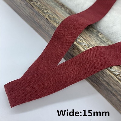 10/15/20/25 mm 5 jardi crvena elastična vrpca presavijena preko elastične trake od elastana za šivanje čipkaste trake za struk Dodatak za odjeću