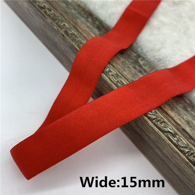 10/15/20/25 mm 5 jardi crvena elastična vrpca presavijena preko elastične trake od elastana za šivanje čipkaste trake za struk Dodatak za odjeću
