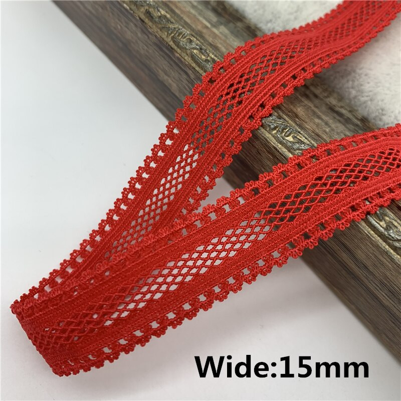 10/15/20/25 mm 5 jardi crvena elastična vrpca presavijena preko elastične trake od elastana za šivanje čipkaste trake za struk Dodatak za odjeću