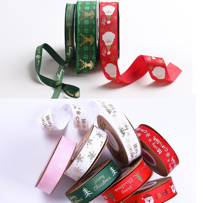 Božićno drvce od 10 jardi Grosgrain Izvrsni ukrasi za poklone DIY Božićna vrpca za šivanje