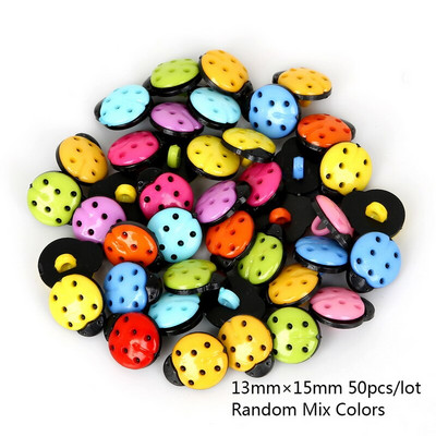 19Stiil 50 tk Mix Kuju Palju Värve Ise ise Scrapbooking Multifilmi nööbid Plastnööbid Lasterõivaste õmblemine Ideed