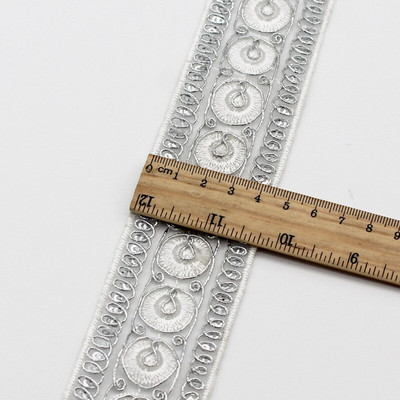 1 Yard Vintage Ebroidery Κορδέλα Boho Lace Trim DIY Αξεσουάρ τσάντα ρούχων Κεντημένο ύφασμα