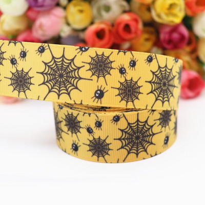 Panglici grosgrain imprimate de Halloween, 10 metri, 1 inchi, 25 mm, pentru funde de păr, materiale lucrate manual DIY Y2020071002