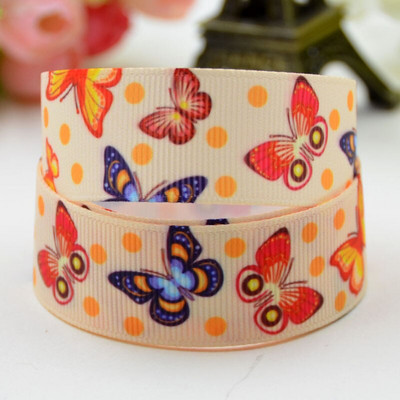 7/8'' 22 mm, 1" 25 mm, 1-1/2" 38 mm, 3" 75 mm Dekoracija za zabavu s otisnutim likom iz leptira Grosgrain vrpce 10 jardi