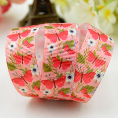 7/8'' 22 mm, 1" 25 mm, 1-1/2" 38 mm, 3" 75 mm Dekoracija za zabavu s otisnutim likom iz leptira Grosgrain vrpce 10 jardi