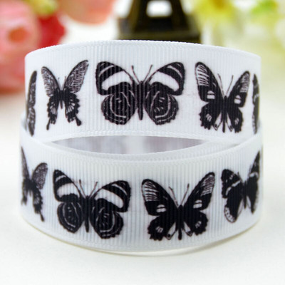 7/8'' 22 mm, 1" 25 mm, 1-1/2" 38 mm, 3" 75 mm Dekoracija za zabavu s otisnutim likom iz leptira Grosgrain vrpce 10 jardi