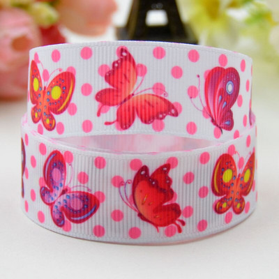 7/8'' 22 mm, 1" 25 mm, 1-1/2" 38 mm, 3" 75 mm Dekoracija za zabavu s otisnutim likom iz leptira Grosgrain vrpce 10 jardi