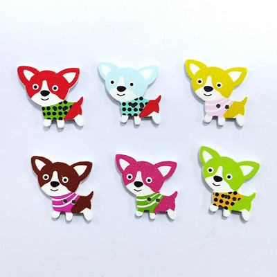 20/50/100Pcs Mixed Cartoon Animal Ξύλινα κουμπιά 2 τρύπες Scrapbooking Crafts DIY Αξεσουάρ παιδικών ενδυμάτων Διακόσμηση με κουμπιά ραπτικής