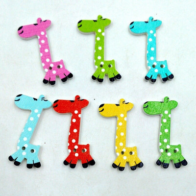 20/50/100Pcs Mixed Cartoon Animal Ξύλινα κουμπιά 2 τρύπες Scrapbooking Crafts DIY Αξεσουάρ παιδικών ενδυμάτων Διακόσμηση με κουμπιά ραπτικής