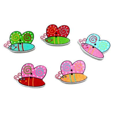 20/50/100Pcs Mixed Cartoon Animal Ξύλινα κουμπιά 2 τρύπες Scrapbooking Crafts DIY Αξεσουάρ παιδικών ενδυμάτων Διακόσμηση με κουμπιά ραπτικής