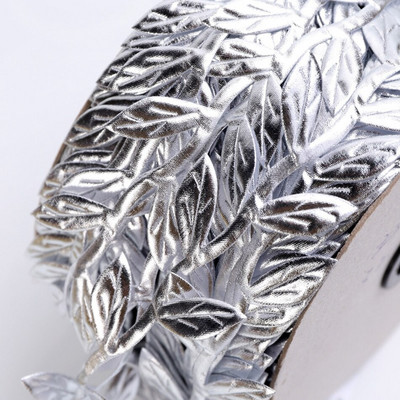 Φυσική χρυσή κορδέλα 10 μέτρων/ρολό Περιτύλιγμα δώρου DIY εμπριμέ κορδέλες Φιόγκοι Χειροτεχνίες Διακοσμητική χειροποίητη κορδέλα με φύλλα δέντρου