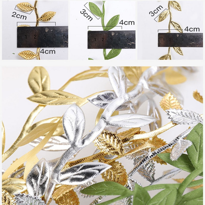 Φυσική χρυσή κορδέλα 10 μέτρων/ρολό Περιτύλιγμα δώρου DIY εμπριμέ κορδέλες Φιόγκοι Χειροτεχνίες Διακοσμητική χειροποίητη κορδέλα με φύλλα δέντρου