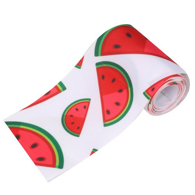 Grosgraini peitspaelad multifilmid, suvised puuviljad, trükitud paelad, meisterdamise käsitöötarbed, käsitsi valmistatud juuksekarvad, kinkepakendid, 75 mm, 2 jardi