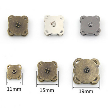 10 τμχ Μαγνητικά κουμπώματα Κλείσιμο αγκράφα Χρυσό μπρονζέ μαγνήτης με κουμπιά ρούχων Αξεσουάρ ρούχων DIY Snaps Sew On Button για χειροτεχνίες