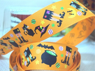 5 Yards 25mm αποκριάτικες κορδέλες Διακοσμήσεις για πάρτι Grosgrain DIY ραπτικές χειροτεχνίες για την κατασκευή φιόγκων μαλλιών,5Yc301