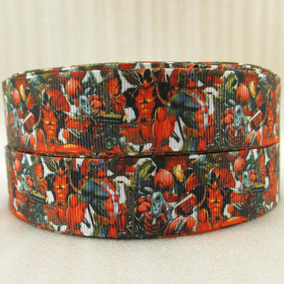 5 Yards 25mm αποκριάτικες κορδέλες Διακοσμήσεις για πάρτι Grosgrain DIY ραπτικές χειροτεχνίες για την κατασκευή φιόγκων μαλλιών,5Yc301