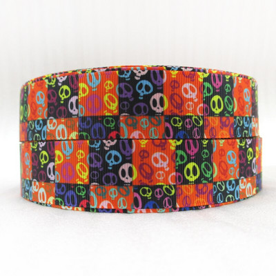 5 Yards 25mm αποκριάτικες κορδέλες Διακοσμήσεις για πάρτι Grosgrain DIY ραπτικές χειροτεχνίες για την κατασκευή φιόγκων μαλλιών,5Yc301