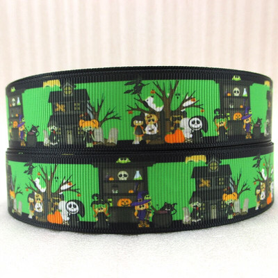 5 Yards 25mm αποκριάτικες κορδέλες Διακοσμήσεις για πάρτι Grosgrain DIY ραπτικές χειροτεχνίες για την κατασκευή φιόγκων μαλλιών,5Yc301