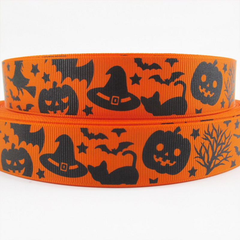 5 Yards 25mm αποκριάτικες κορδέλες Διακοσμήσεις για πάρτι Grosgrain DIY ραπτικές χειροτεχνίες για την κατασκευή φιόγκων μαλλιών,5Yc301