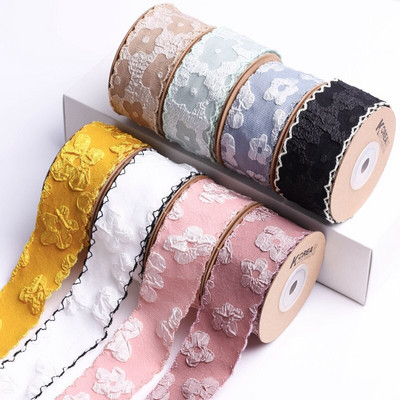 10Yards 25mm 38mm Double Flower Villus Ribbon 1008R01 DIY Make Bowknots Παιδικά Αξεσουάρ Μαλλιών Υλικό Χειροποίητα Carfts Δώρο