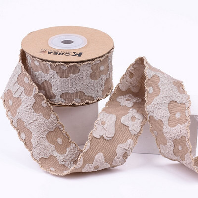 10Yards 25mm 38mm Double Flower Villus Ribbon 1008R01 DIY Make Bowknots Παιδικά Αξεσουάρ Μαλλιών Υλικό Χειροποίητα Carfts Δώρο