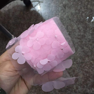 10 jardi/rull 6/8/10/12 cm gradient värviline lilleline tüll rull organza lint peotarbed DIY juuksepaelad käsitsi valmistatud materjalid