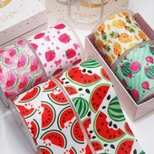 DIY Cartoon Fruit Printed Grosgrain κορδέλα για είδη χειροτεχνίας Αξεσουάρ ραπτικής 5 γιάρδες, φόρμα επίπεδης ρητίνης 10 τεμαχίων. 51589