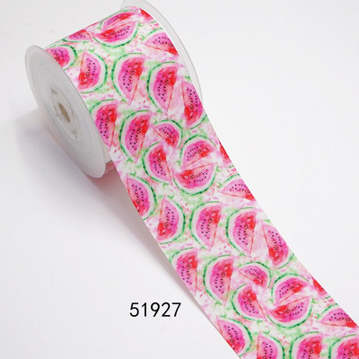 DIY Cartoon Fruit Printed Grosgrain κορδέλα για είδη χειροτεχνίας Αξεσουάρ ραπτικής 5 γιάρδες, φόρμα επίπεδης ρητίνης 10 τεμαχίων. 51589