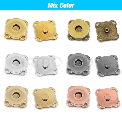 10 σετ/παρτίδα 10mm-18mm Μαγνητικά κουμπιά DIY Magnet Snaps Πορτοφόλι κούμπωμα Κλείσιμο Μεταλλικό Πορτοφόλι Κουμπί Τσάντα Αξεσουάρ Πόρπη χειροτεχνίας