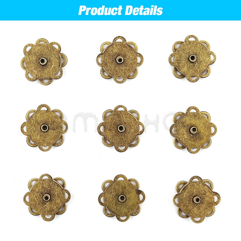 10 seturi/lot 10mm-18mm Nasturi magnetici DIY Magnet Snaps Închidere poșetă Închidere metal Portofel buton Geanta Accesorii Craft Catarama