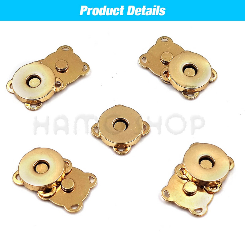 10 seturi/lot 10mm-18mm Nasturi magnetici DIY Magnet Snaps Închidere poșetă Închidere metal Portofel buton Geanta Accesorii Craft Catarama