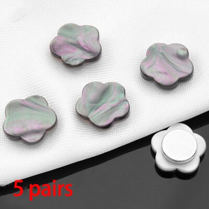 5 pari magnetne kopče za košulju, nevidljivih šavova, automatskih magnetskih gumba za ovratnik bez tragova, protiv svjetla, DIY pribora za šivanje odjeće